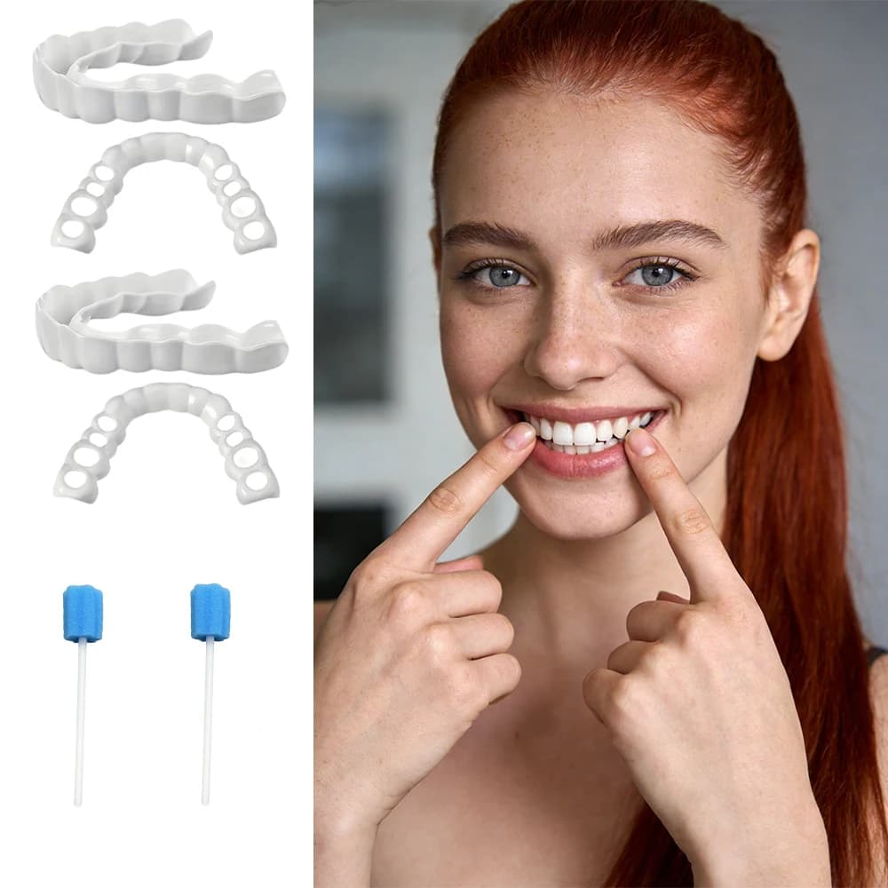 Crooked Teeth Cover Teeth Veneers Reusable Instant Smile Whitening Create Straight Neat Teeth Look H2931