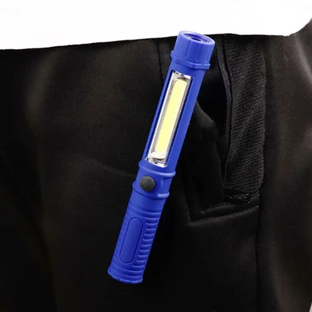 Torcia LED COB Multifunzionale di Sicurezza con Base Magnetica, Impermeabile, Mini Luce a Penna con Clip Magnetica, Luce Portatile per Bicicletta