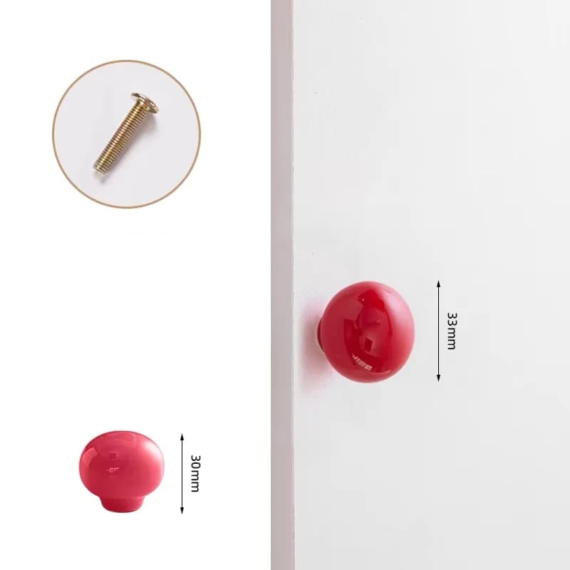 Maniglie per Armadi per Camerette, Graziose Pomelli per Porte di Armadi, Maniglie Colorate in Ceramica per Cassetti e Guardaroba
