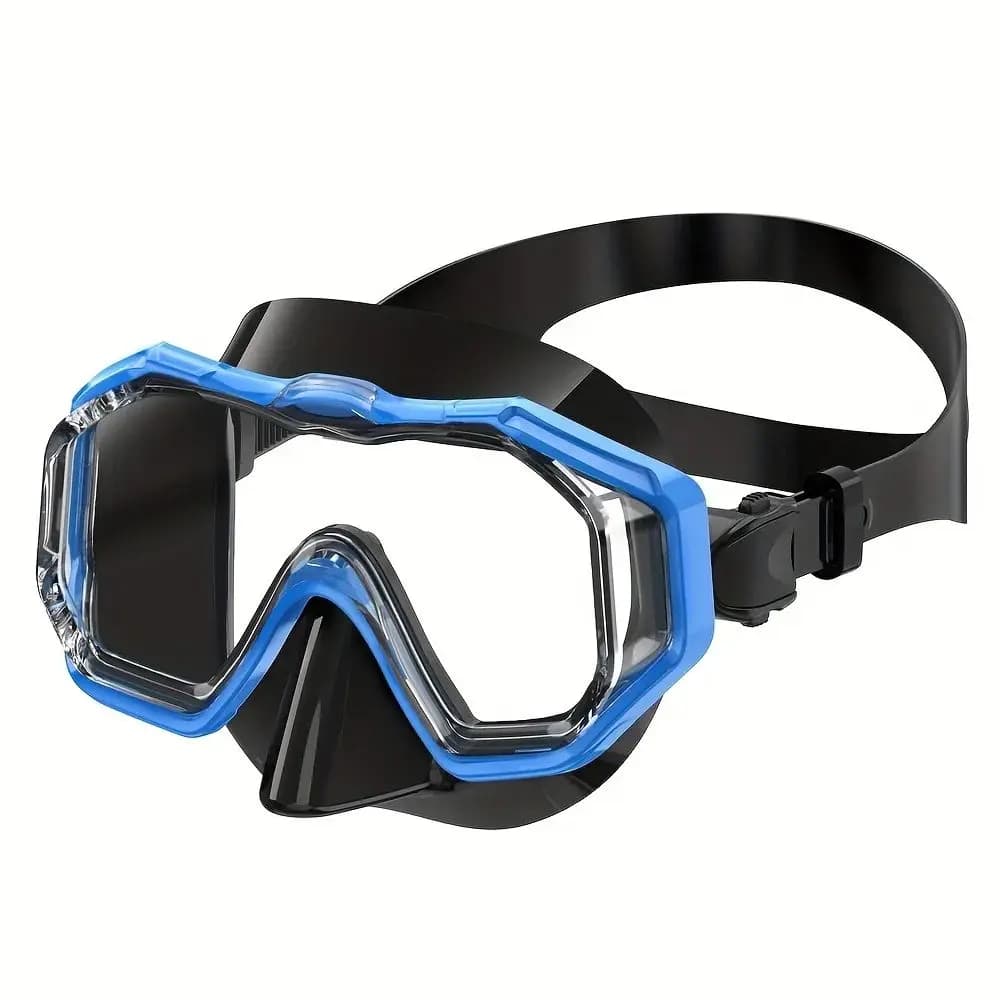 Unisex PC Glass Swim Goggles with Nose Cover PVC Strap Snorkel Swimming Goggles Wide View Anti Fog Child Diving Mask for Youth