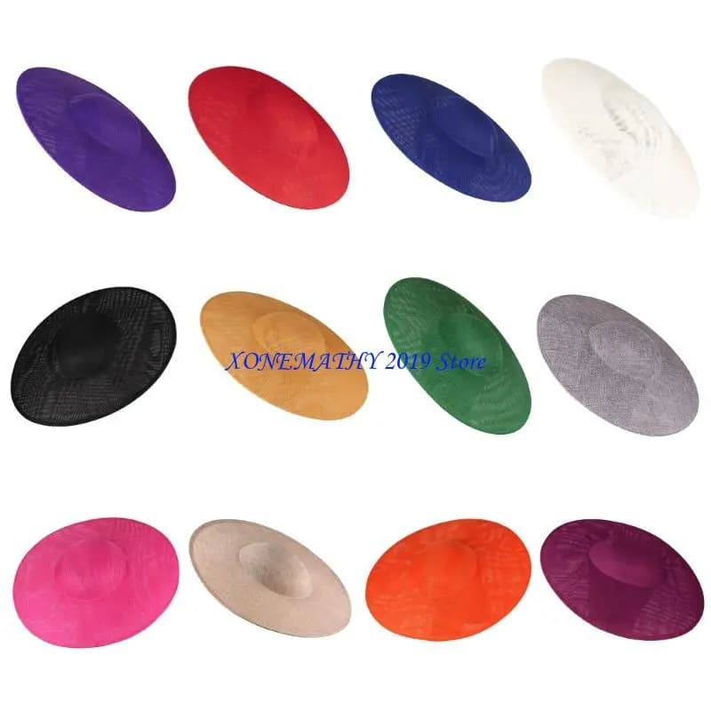 F42F Super Big 40cm Fascinator Hat Base Lady's Headpiece Support Bottom for Formal Event Professional Millinery Cap Making