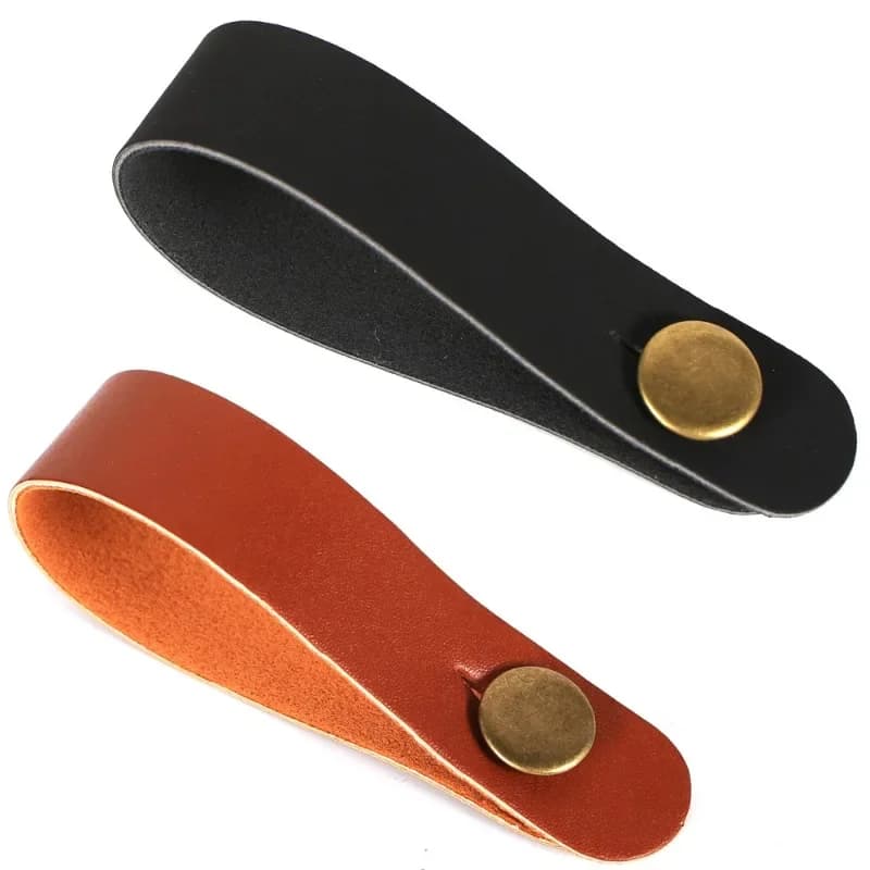 Adattatore per paletta con pulsante per tracolla per chitarra - 1 pz. Pelle vintage con chiusura per chitarra ukulele, basso, acustica ed elettrica.