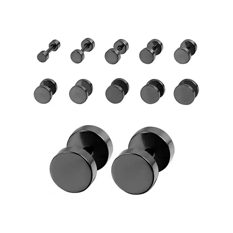 50pcs Body Jewelry- Cheat Fake Ear Plug Ear Expander Illusion Plugs Earring 3mm 4mm 5mm 6mm 8mm 10mm