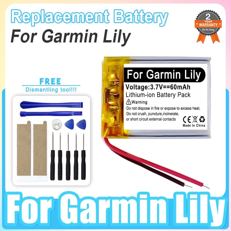 Batteria sostitutiva per smartwatch Garmin Lily 60mAh