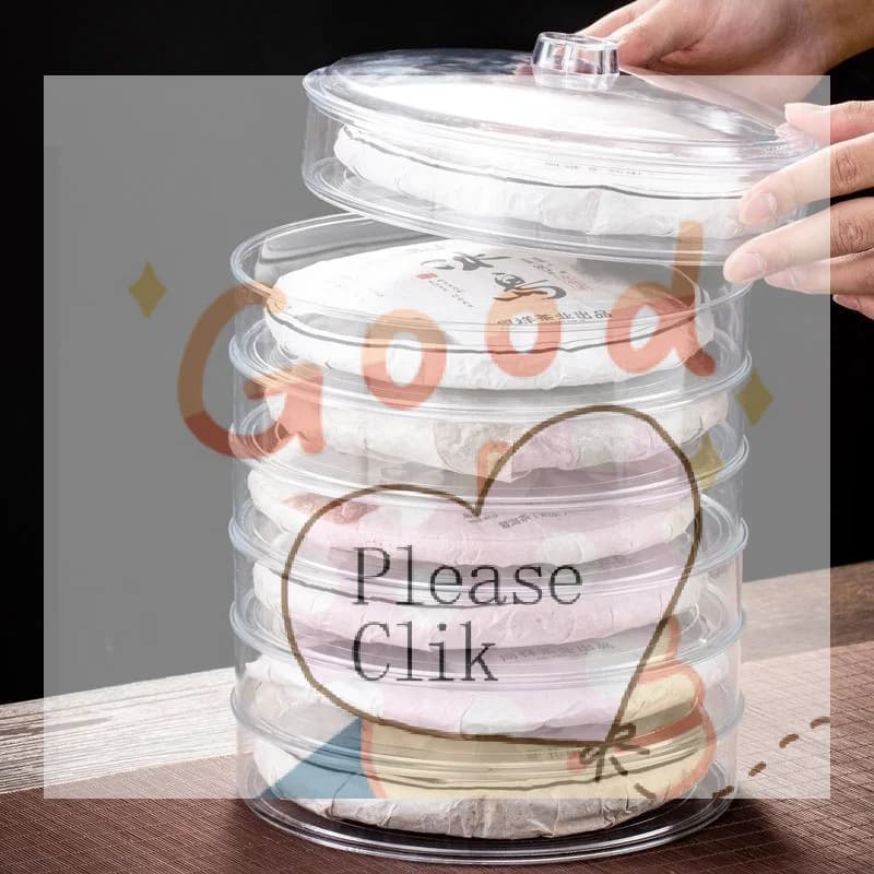 【HG】Multi-functional Plastic Tea Storage Box Transparent Stackable Dust-proof Snacks Cake Case Sealed Large Capacity Tea Bag Box