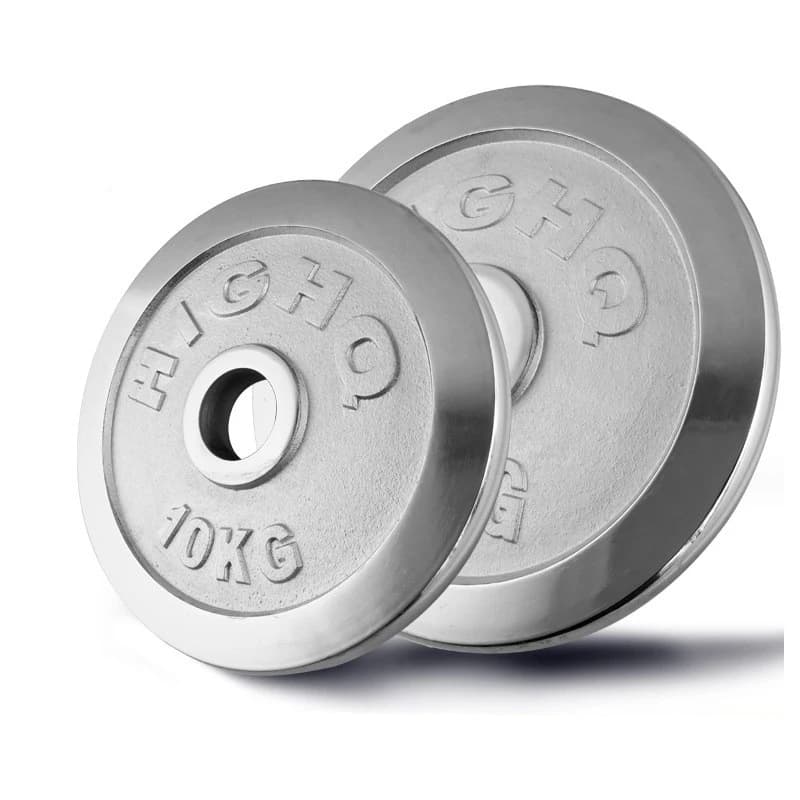 Free weight lifting discs for gym Fitness calibrated weight plates with electrolytic stainless steel cast iron barbell