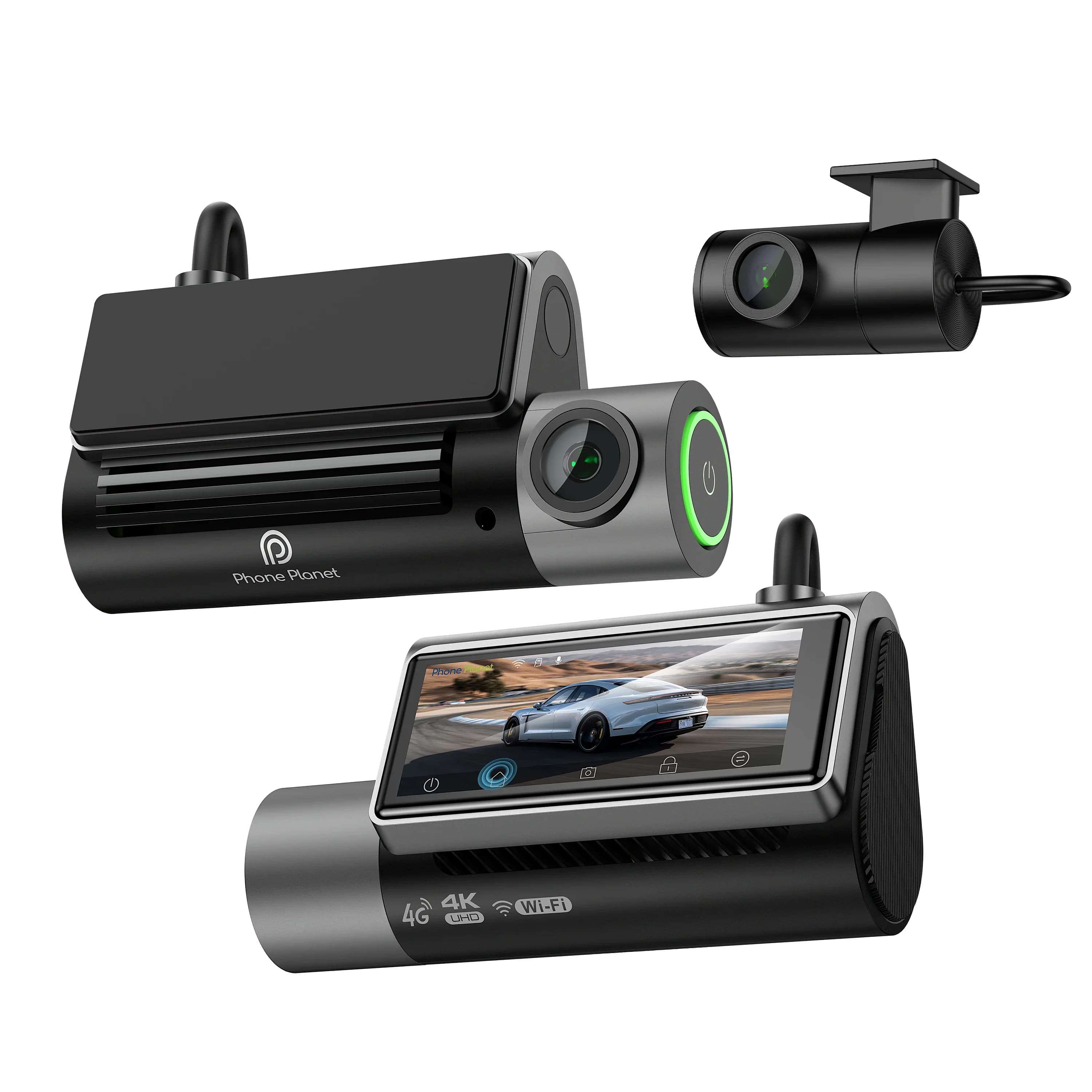 Dashcam DVR for Cars with 16 Updated Features, 512GB Max, 4K UHD, Night Vision, Bidirectional Communication, 24H Parking Monitor, GPS and Collision Notice