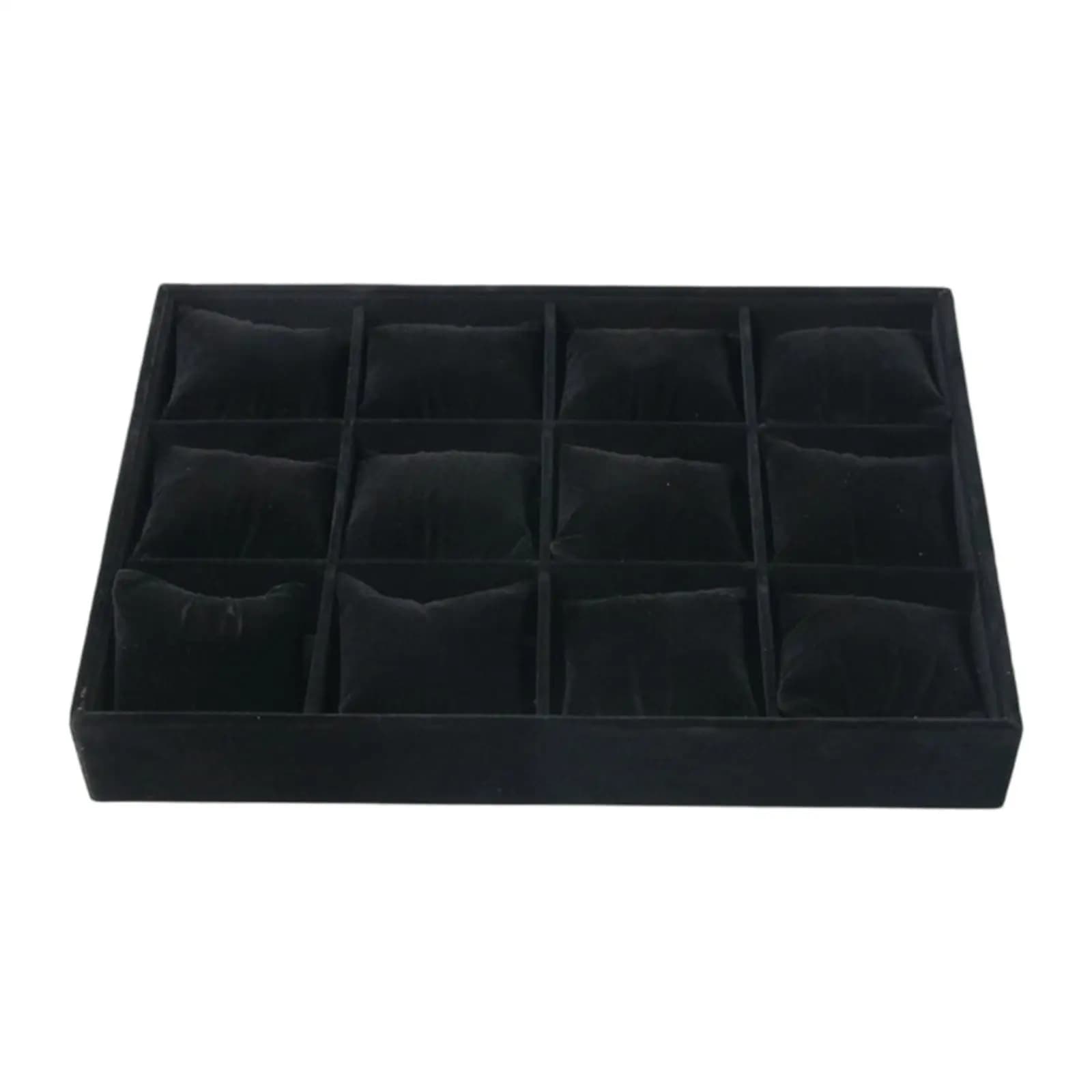 Velvet jewellery tray for watches, bracelets, necklaces for men and women