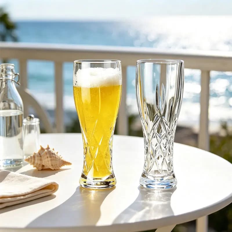 330m Wine Glass Creative Carved Beer Mug High-end Home Glass Cup Thickened Large-capacity Craft Cup Draft Beer Cup Whiskey Glass