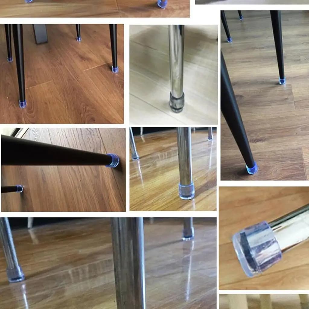 Tappi per gambe per sedie Cuscinetti protettivi per pavimenti in PVC Copri piedi per mobili antigraffio per uso su sedia pieghevole