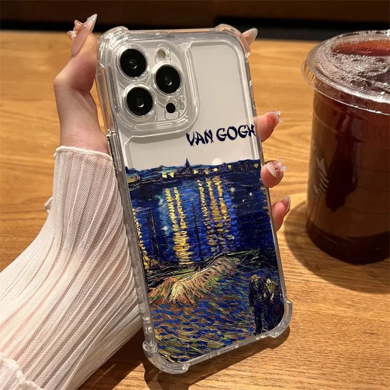 Starry Sky Van Gogh Oil Painting Case For Xiaomi 17T Pro 5G 15T 12T 15 F7 Ultra POCO F7 M7 X4 X5 X7 X8 Pro Max Clear Phone Cover