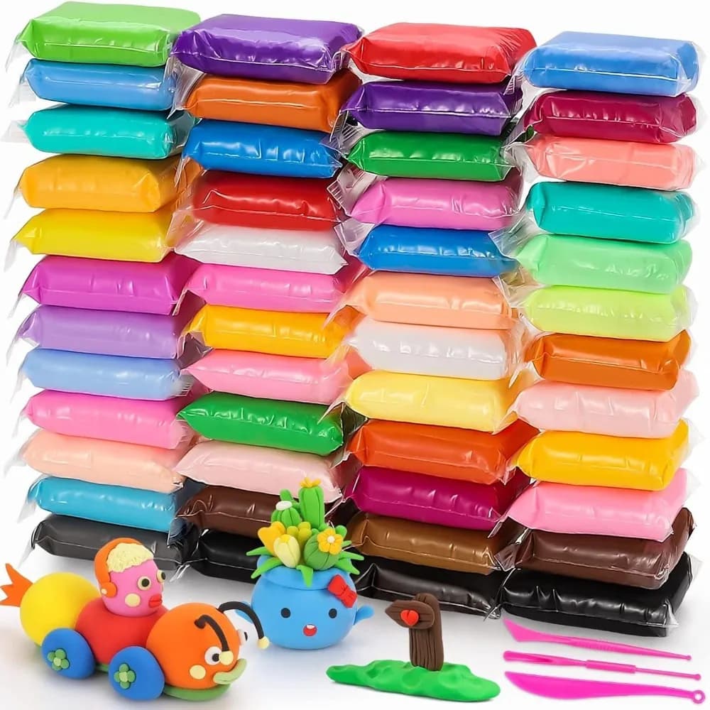 48 Colors Air Dry Clay Ultra Light And Air Dry Clay For Children Non-Toxic And Eco-Friendly Modeling Magic Clay With Tools