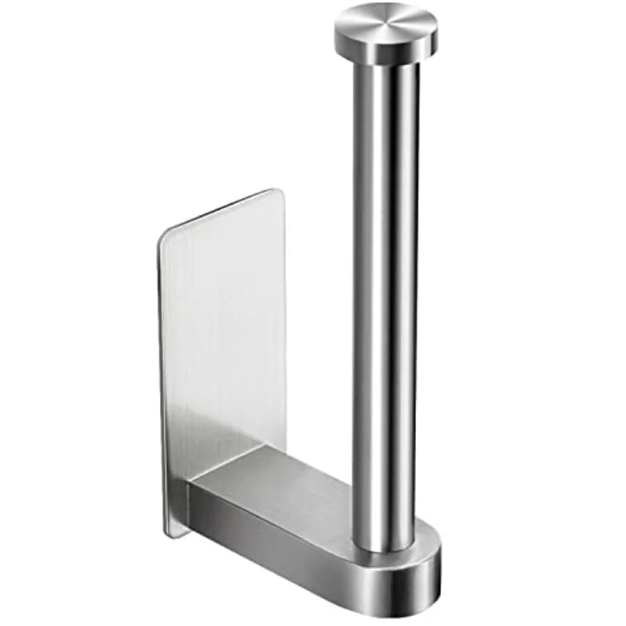 Self Adhesive Toilet Paper Holder - Bathroom Toilet Paper Holder Stand no Drilling Stainless Steel Brushed