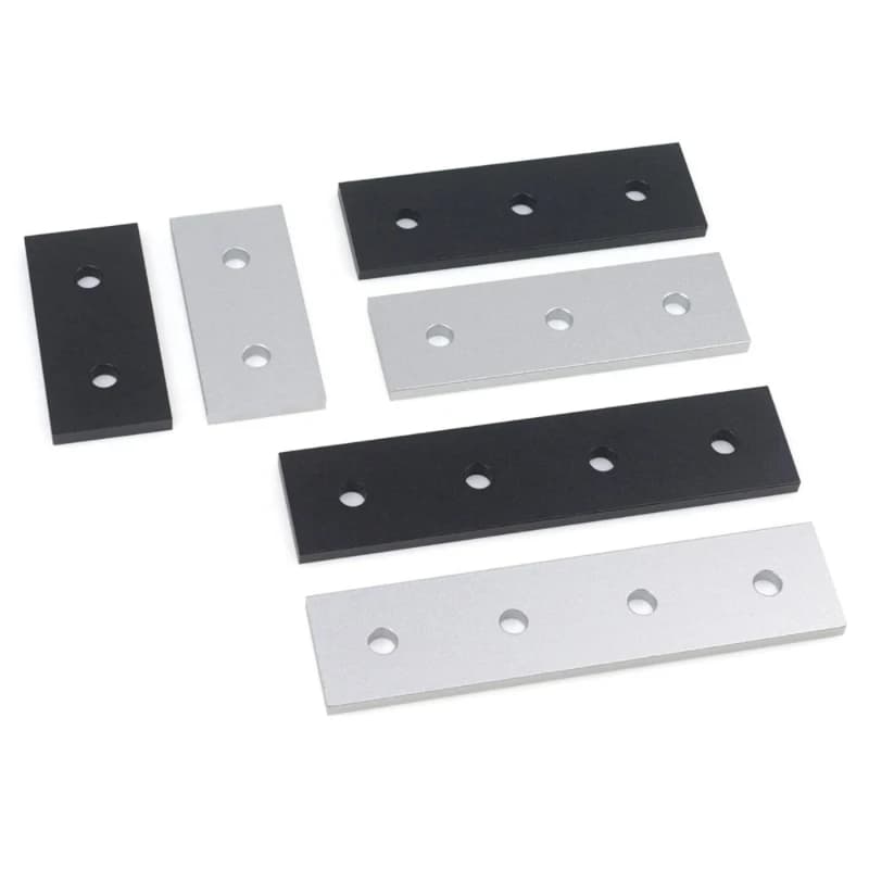 4 Pezzi Piastra di Giunzione in Alluminio a 2/3/4 Fori per Profili Serie 20, Componenti per Router CNC e Stampanti 3D