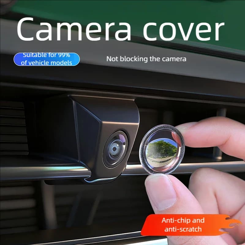 2PCS Car Camera Protective Cover Front Bumper Camera Anti-Scratch Shield Lens Guard PC Protective Cover Kits