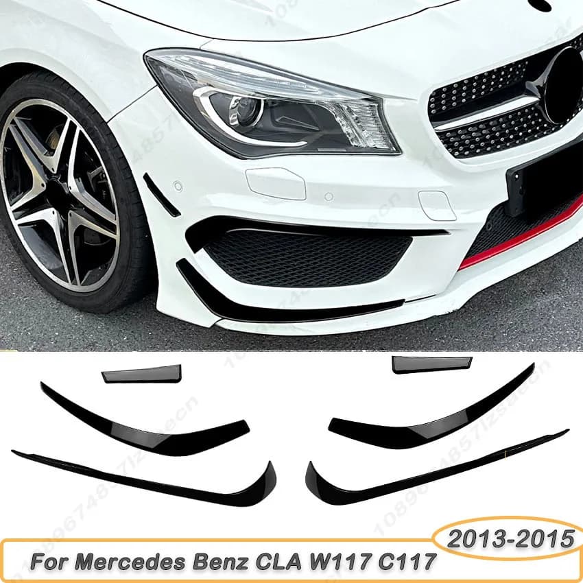 Fendinebbia Telaio Laterale Diffusore Splitter Per Mercedes Benz Classe CLA W117 C117 220 250 A45 AMG 2013-2015 Auto Paraurti Anteriore Spoiler
