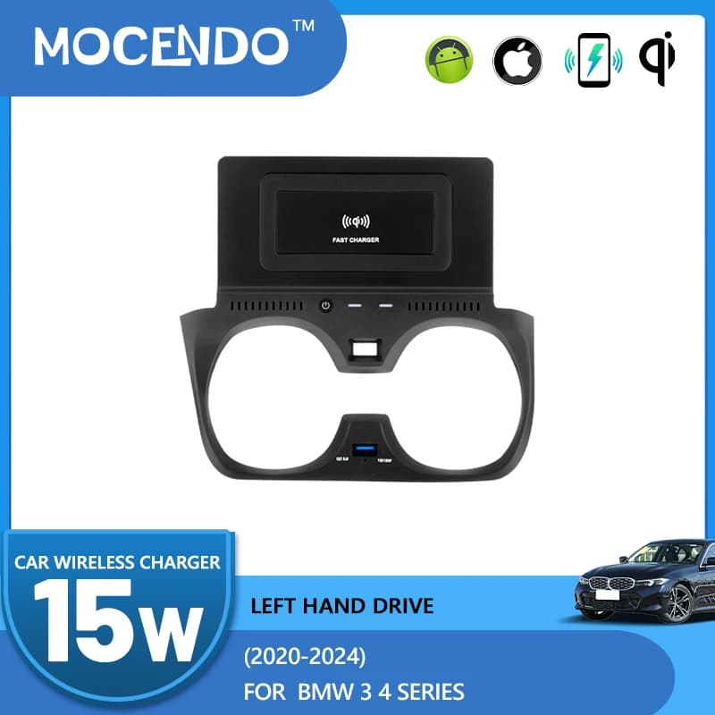Per BMW 3 4 G20 G21 G22 G28 Serie 2019-2022 15w caricabatterie wireless per auto caricatore rapido caricatore del telefono piastra di ricarica