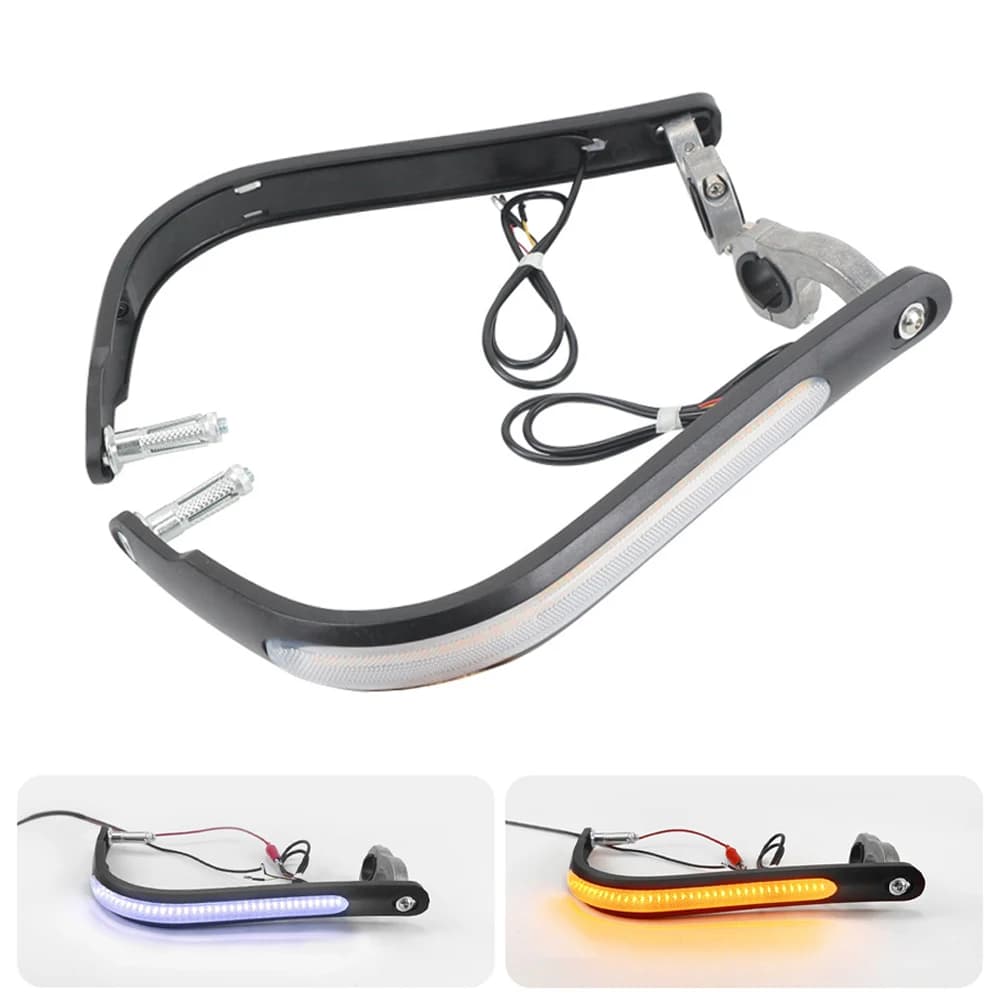 1 paio di paramani per moto protezioni per manubrio in ABS protezione frizione con indicatore di direzione a LED per protezioni per le mani per motocross Dirt Bike