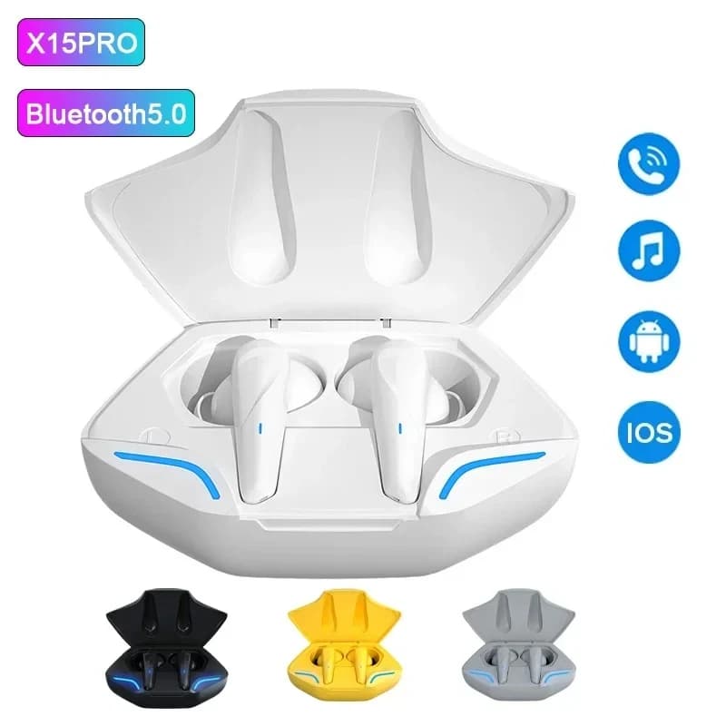X15 Pro Gaming Auxiliary Bluetooth wireless earphones with microphone Bass Audio sound positioning 9D stereo music HiFi headphones for players