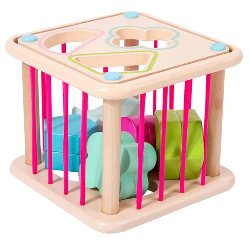 1 set di blocchi sensoriali in legno, classificatore di forme compatto, giocattolo educativo per bambini, accessorio divertente per lo sviluppo e l'apprendimento dei bambini piccoli