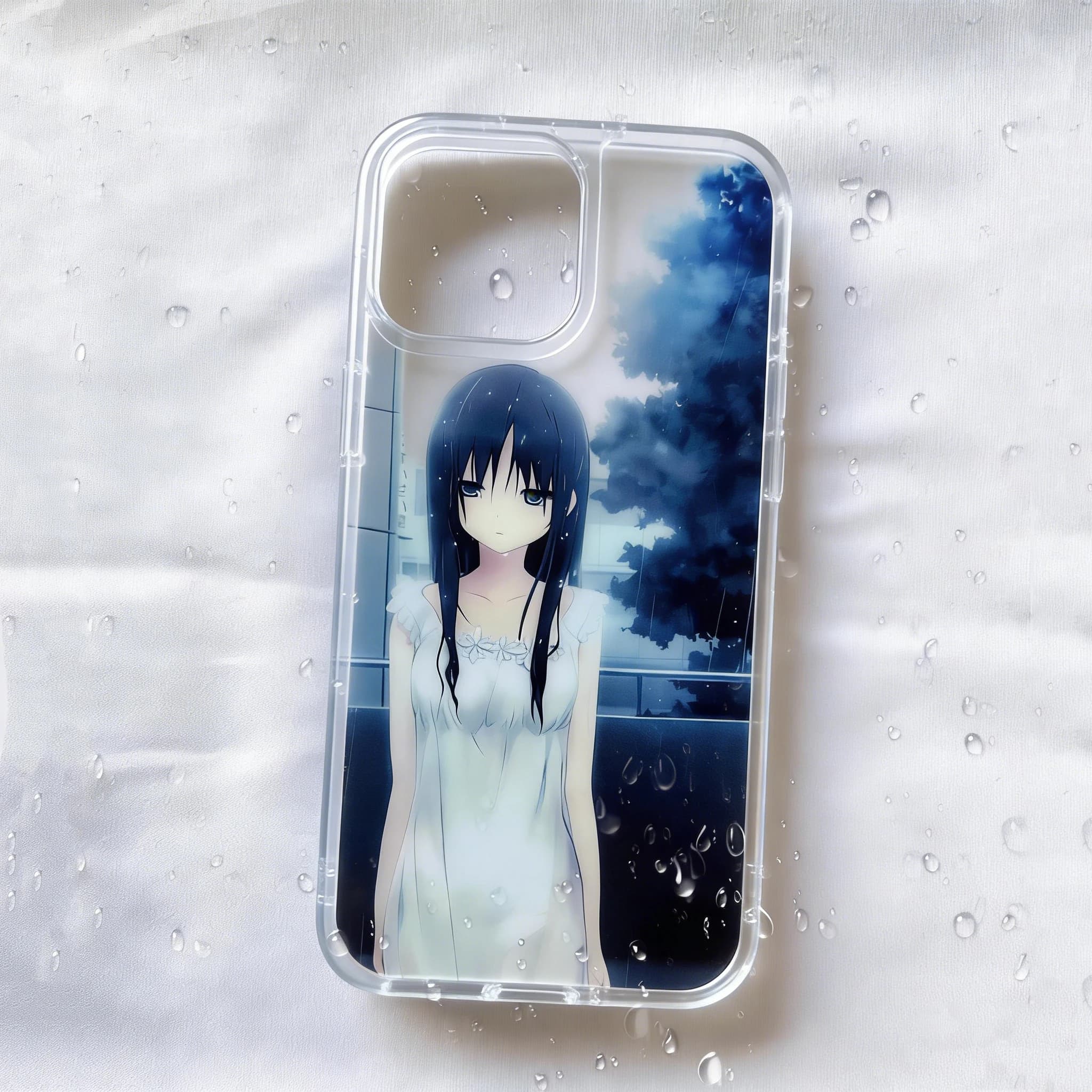 Custodia per telefono di lusso Rainy Season Girl Gloomy Wind per IPhone 17 16 15 14 13 12 11 Pro Max Air 15 Plus Cover posteriore morbida trasparente