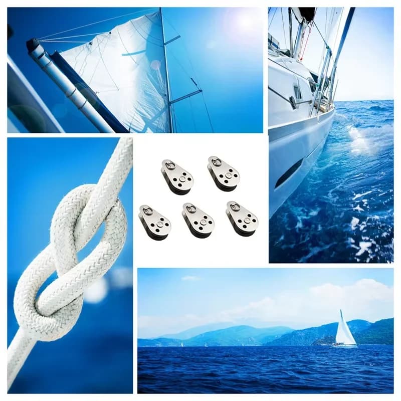 1pcs Swivel Pulley Stainless Steel Nylon for Boat Yacht Marine Ship Rope, Sailboat Rigging Hardware Accessory