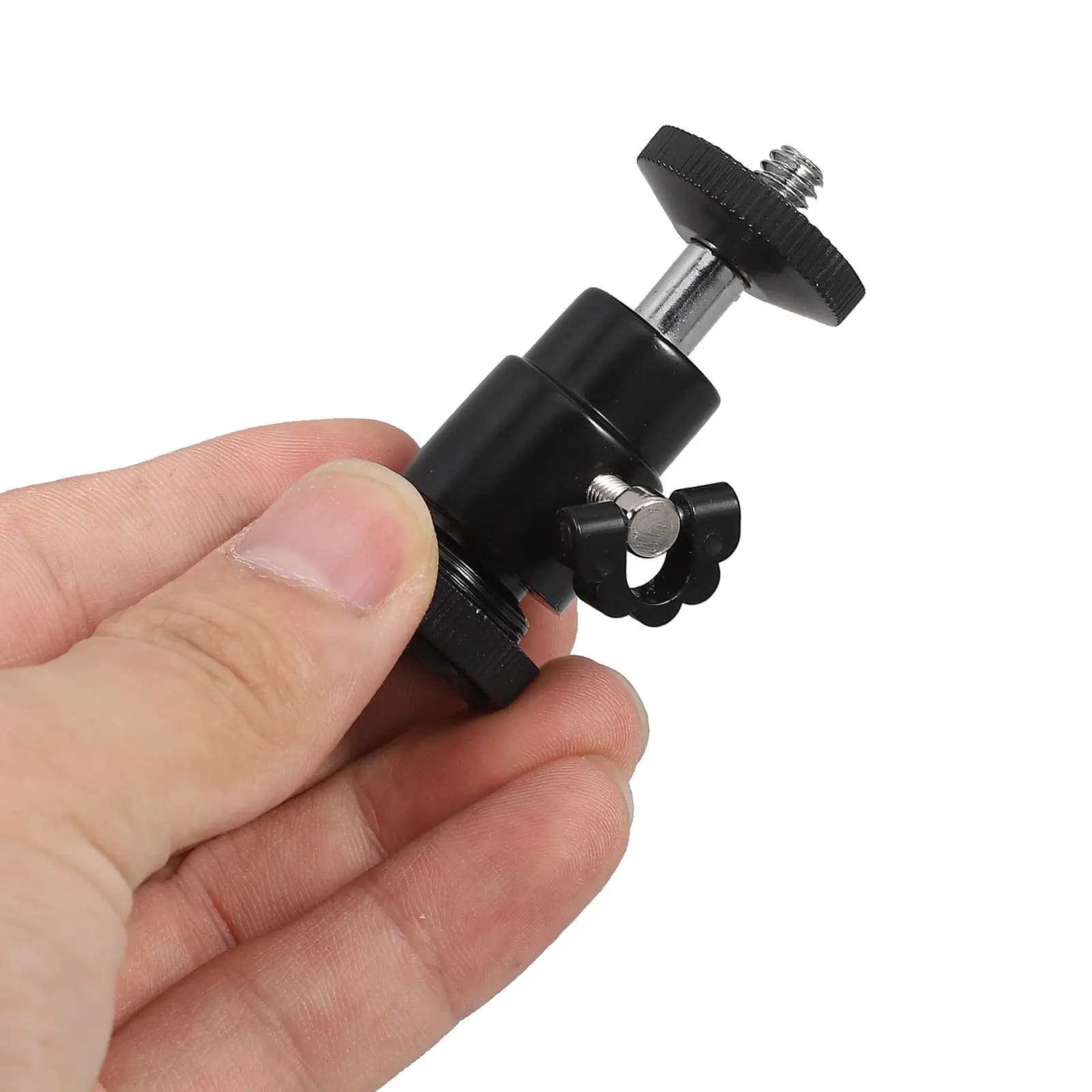2 Pezzi Testa a Sfera per Treppiede in Lega di Alluminio, Rotazione a 360°, Adattatore Versatile per Proiettore, Treppiede, Supporto Luce