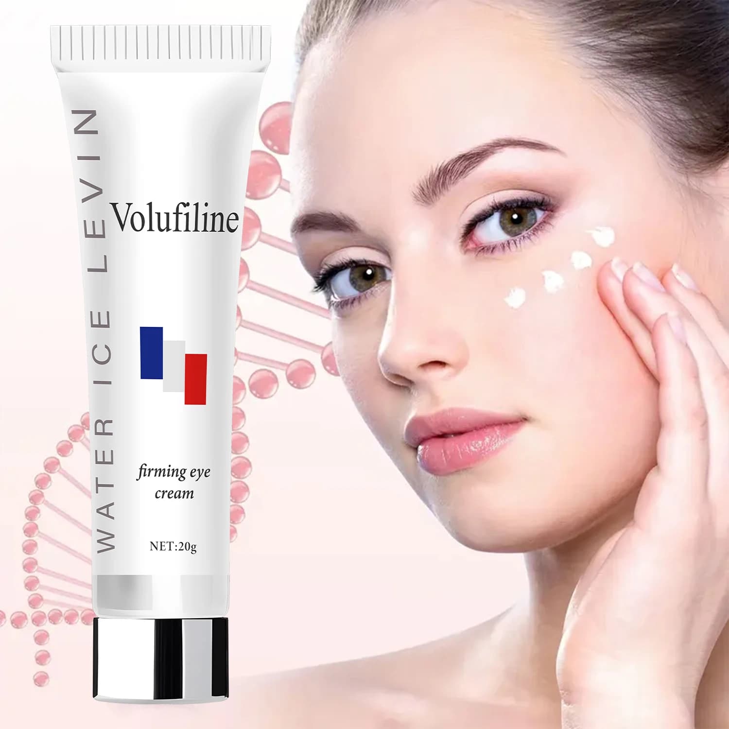 Crema occhi rassodante Volufiline con acido ialuronico, retinolo e collagene, idrata e rassoda per la pelle elastica e liscia degli occhi