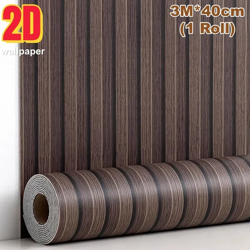 2D Foam Grid Self Adhesive Wallpaper Decorative Peel and Stick Wood Grain Wall Panel Stickers for Bedroom Hallway Closet Cabinet