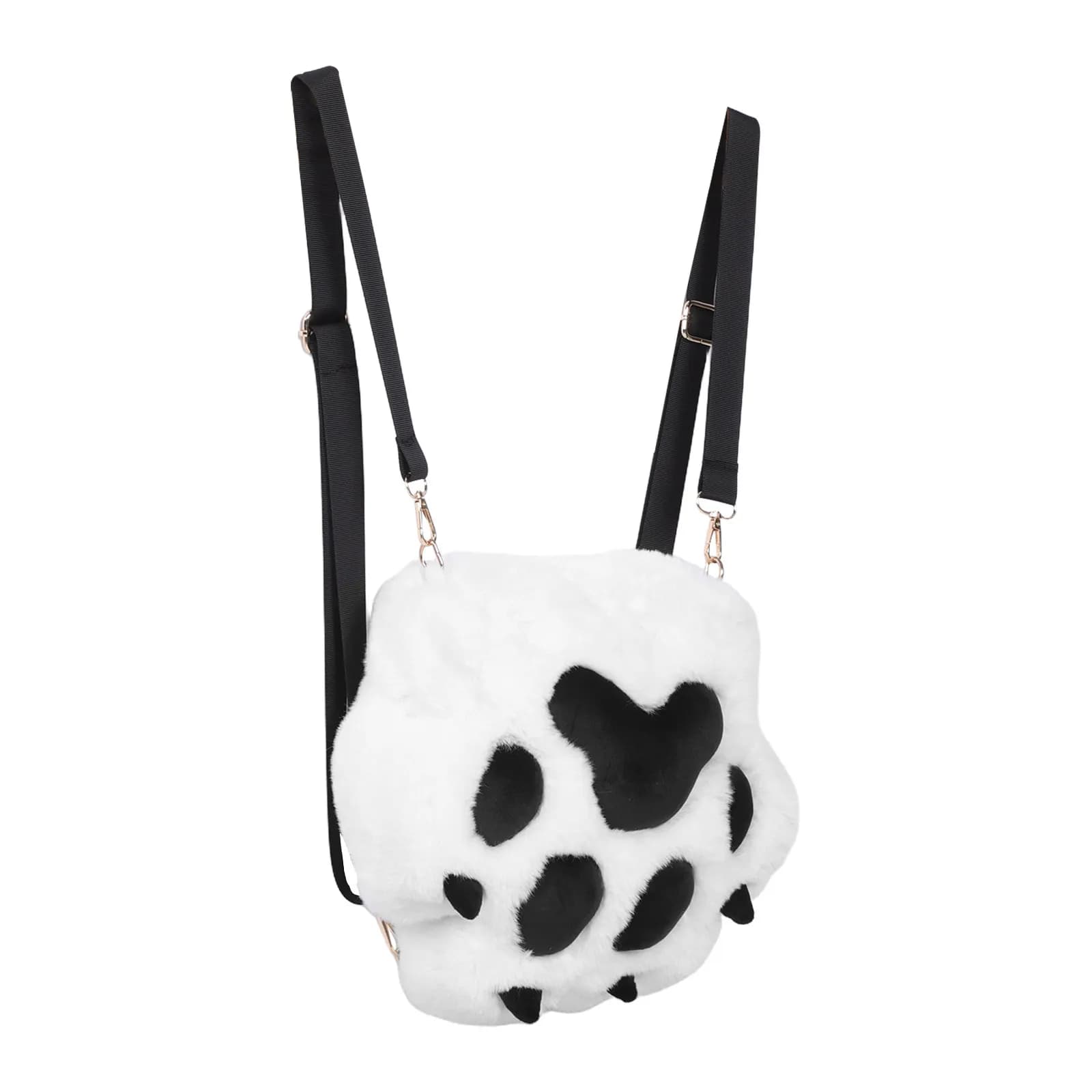 Cat Paw Backpack for Young Girls Stylish Kitten Paw Design Spacious Interior Versatile School Shopping Outings Mini