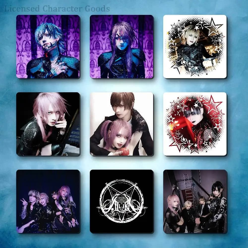 J-JILUKA Band Refrigerator Magnets Square Tiles with Magnetic Sheets Printed for Decoration Collect 55mm