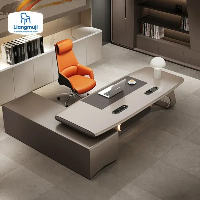 Gaming Chair Coffee Tables Office Desk Work Adjustable Electric Height Desktop L Shaped Reception Table Acrylic Executive White