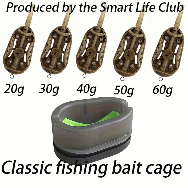 Carp Fishing Feeder Kit Complete Set with High-Speed Bait Launcher and Molds, All-in-One Fishing Bait Dispenser Tool