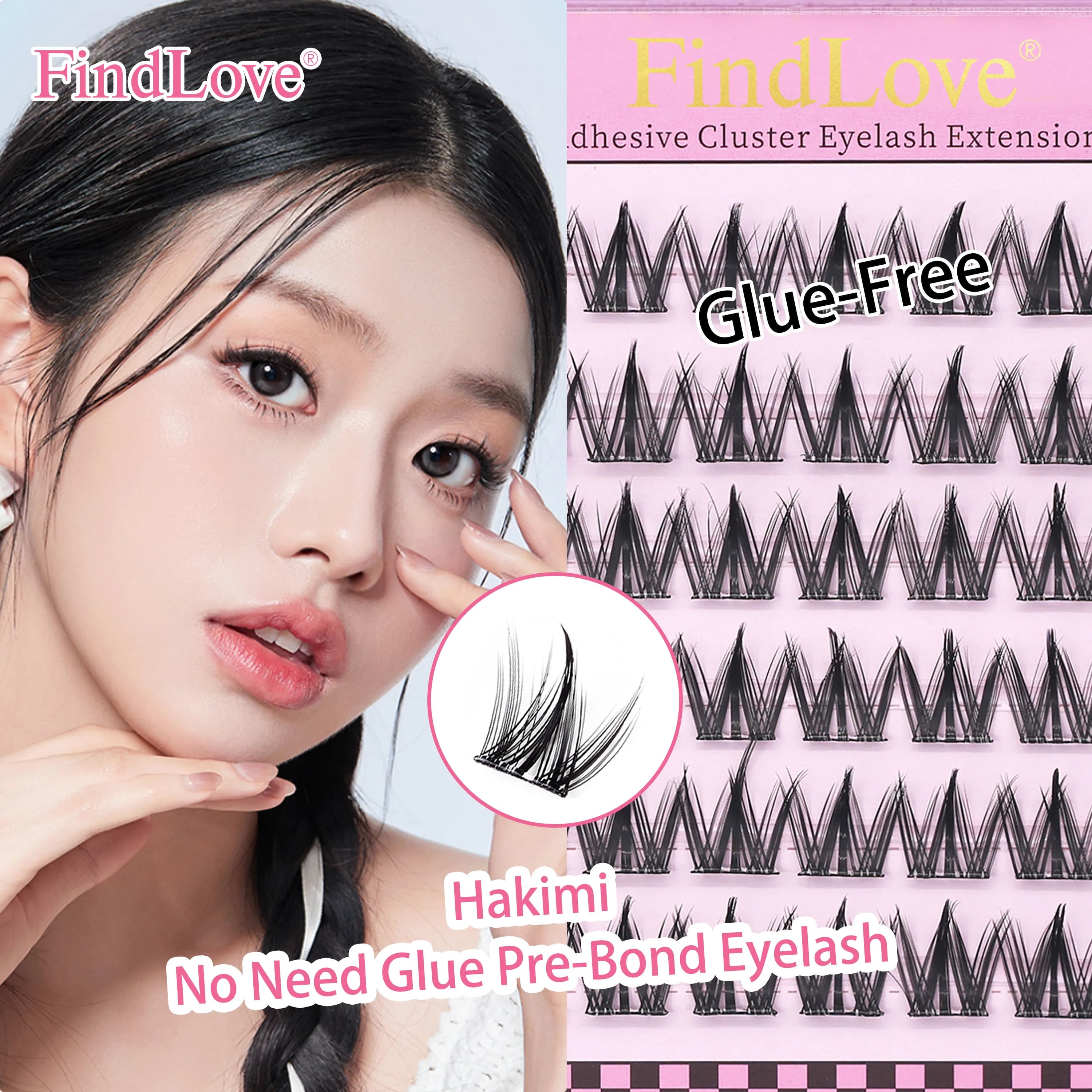FindLove 6 HAKIMI glue-free, Extension Eyelashes for Beginners, Reusable 2-3 Voltages, Long Duration, Natural Effect