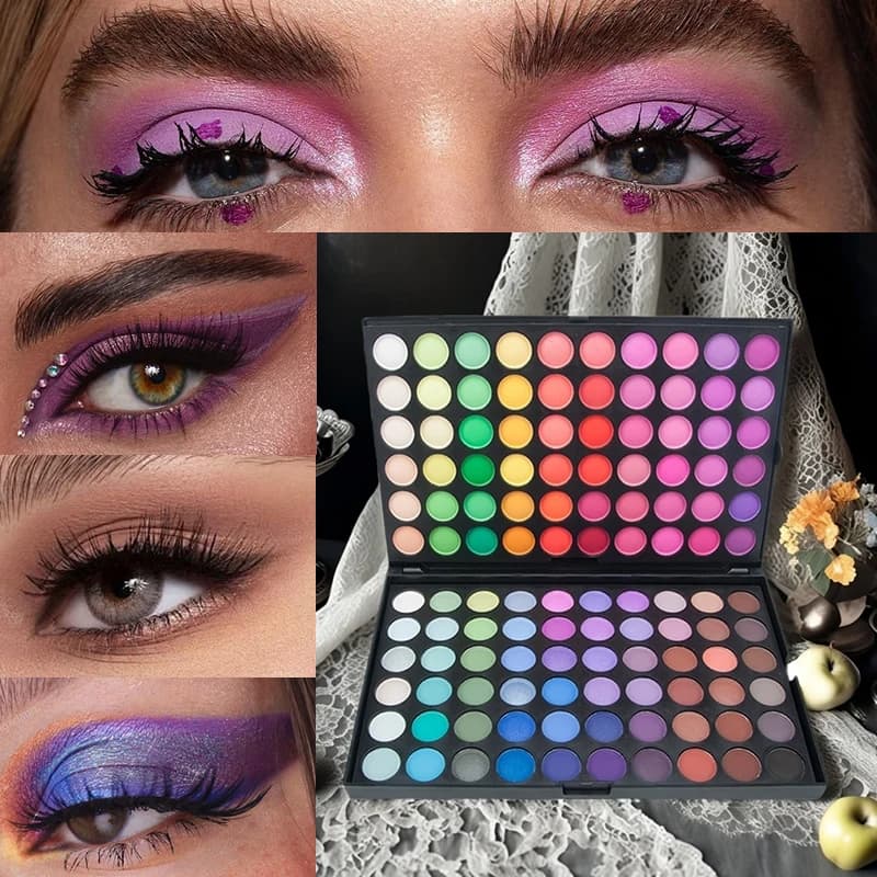 120 color glitter shade palette Opal glittering finishings Shade palette High pigment colored eye makeup palette for part