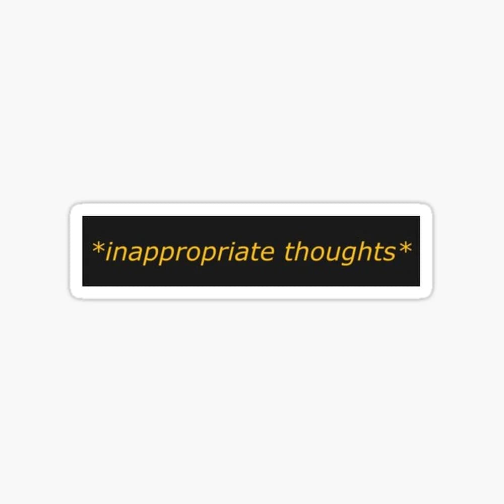 *inappropriate thoughts* Sticker for Laptop Decor Bedroom Car Cute Cartoon Art Fashionable Public Suitcase