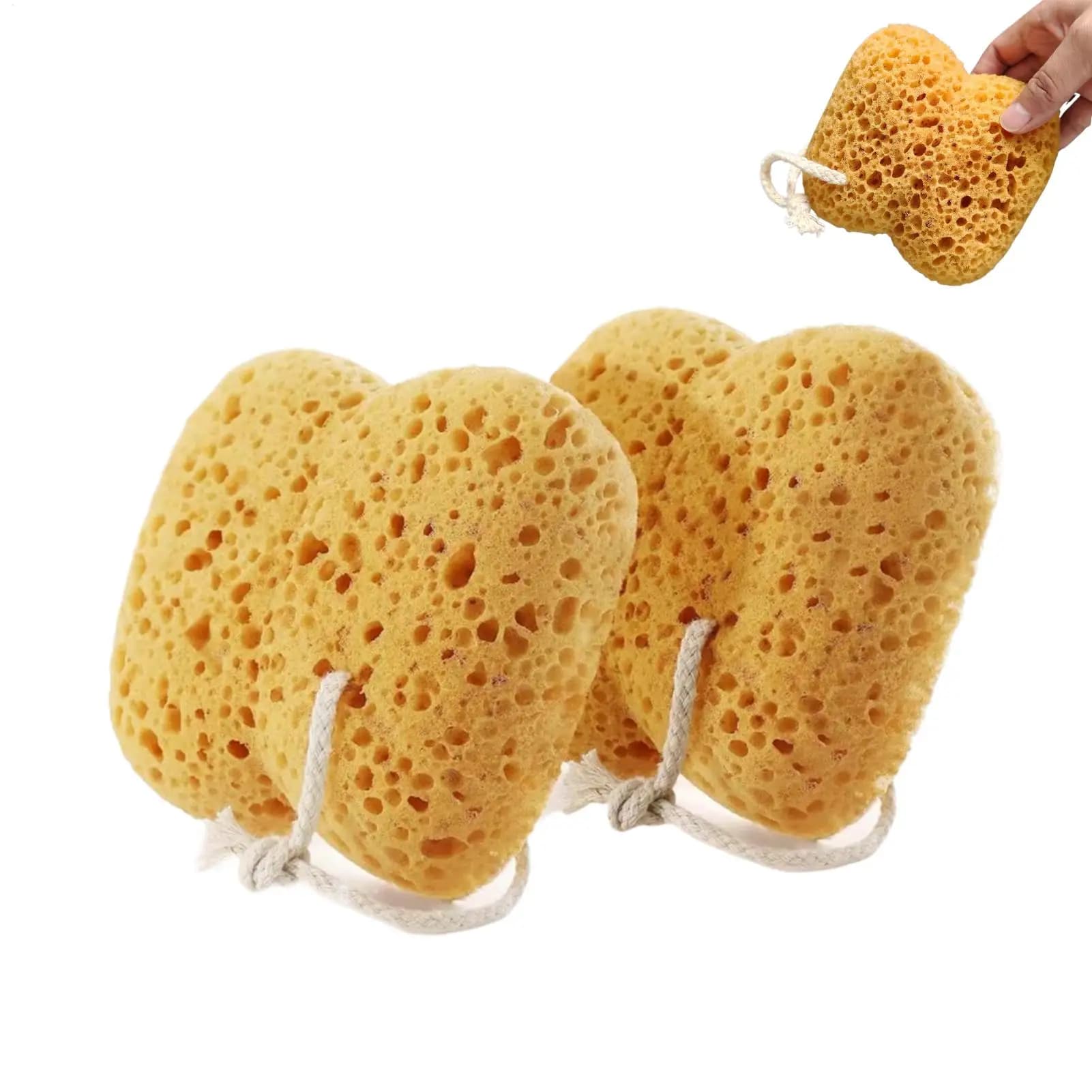Sponge For Shower 2 Pieces Bath Massage Cleansing Loofah Body Scrubber Sponge For Home Shower Apartment Dormitory Hotel Gym Spa