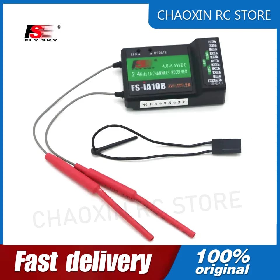 Receiver Flysky FS-iA10B 2.4G to 10 Channels with iBus port for transmitter RC FS-I10 FS-I6S FPV Helicopter RC Quadricottero Drone