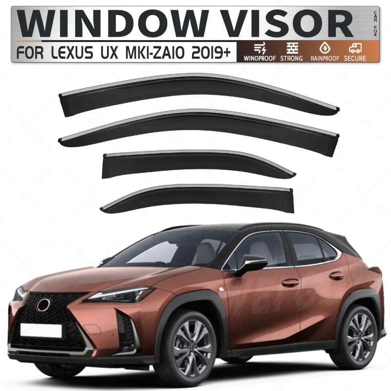 4 Pezzi per LEXUS UX ZA10 2019+ Deflettori per Finestrini Auto, Tendine Parasole Antipioggia per Finestrini Laterali, Accessori Auto