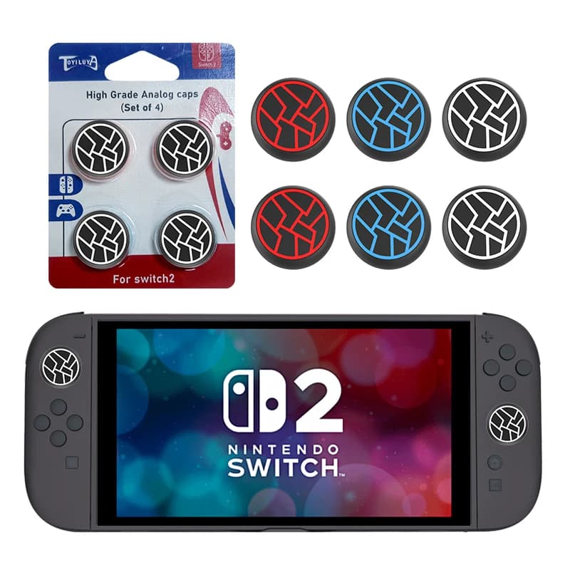 4x Cappuccio in Silicone Pelle di Gomma Manopole Joystick Copertura per PS4 PS5 Switch 2nd 2025 Thumb Stick NS2 Switch 2 Controller di Gioco