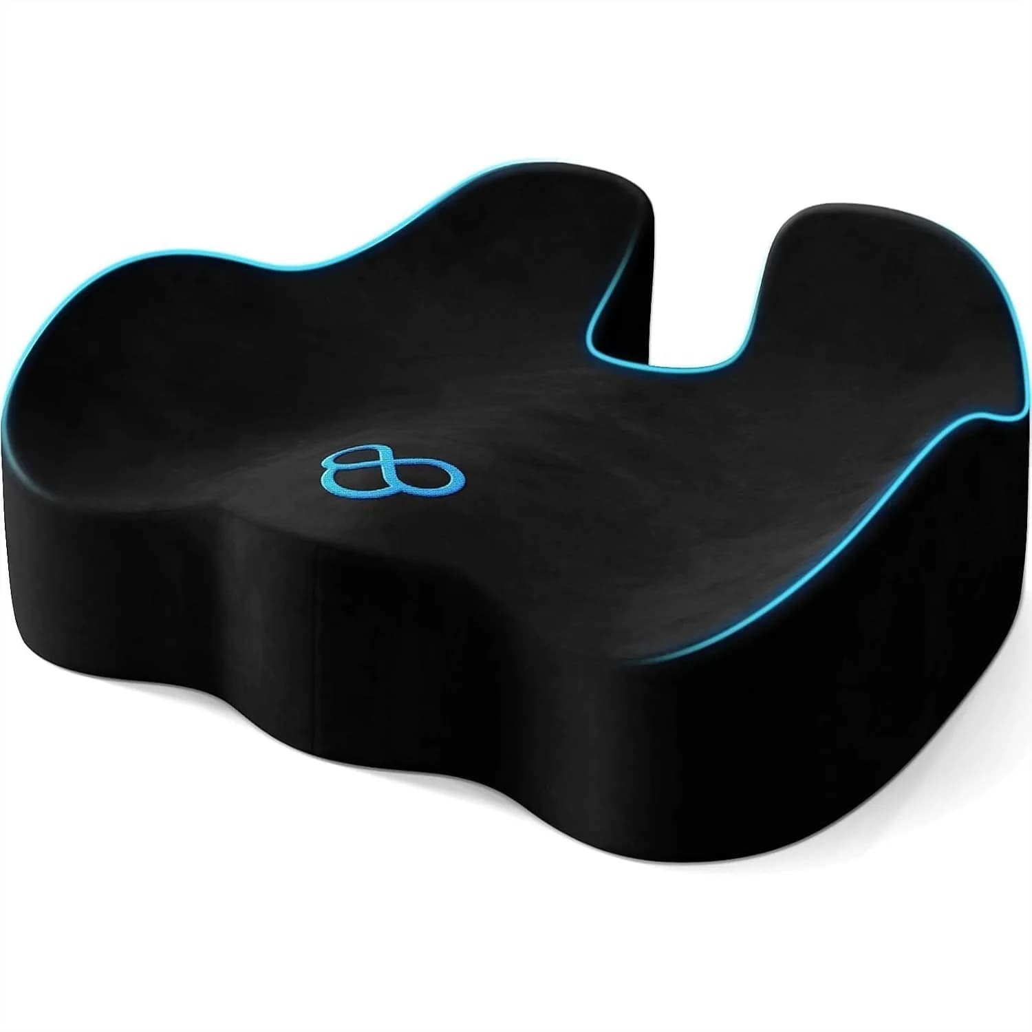 Memory Foam Seat Cushion for Tailbone Pain Relief with Carry Handle and Non-Slip Bottom for Office Chair Car