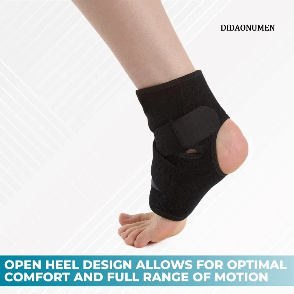 Tutore di supporto per caviglia con manica in neoprene traspirante regolabile da 1 confezione per alleviare il dolore e protezione dalla compressione per il dolore alla caviglia