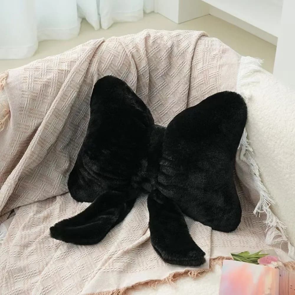Nuovo Cuscino Decorativo 30/40cm con Fiocco, Morbido Cuscino per Divano, Cuscino Lombare