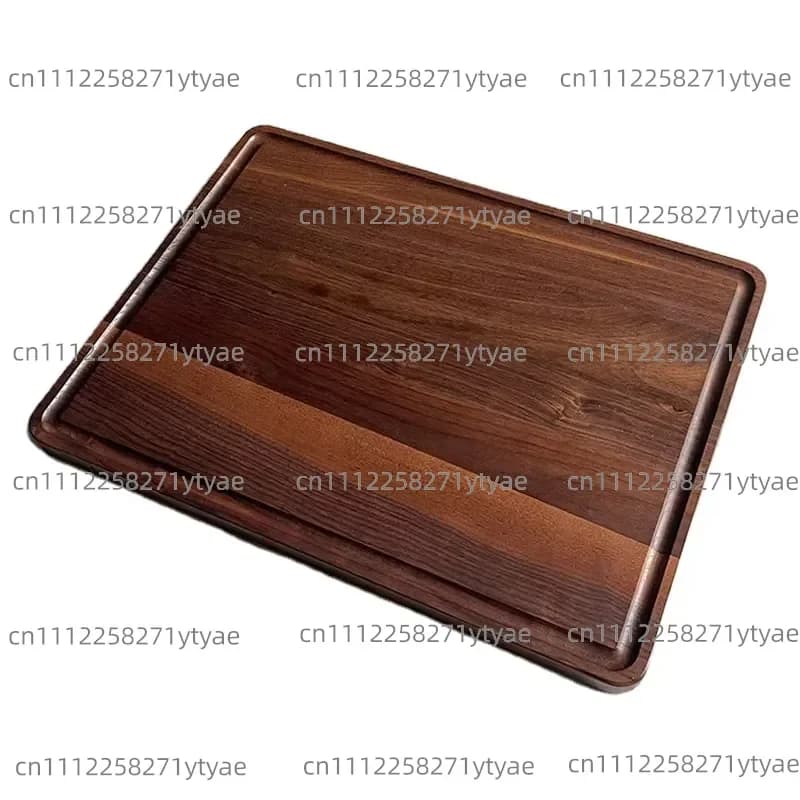 Hot-selling High-quality Black Walnut Solid Wood Cutting Board Wood Cutting Board Household Kitchen Rectangular with Flowing
