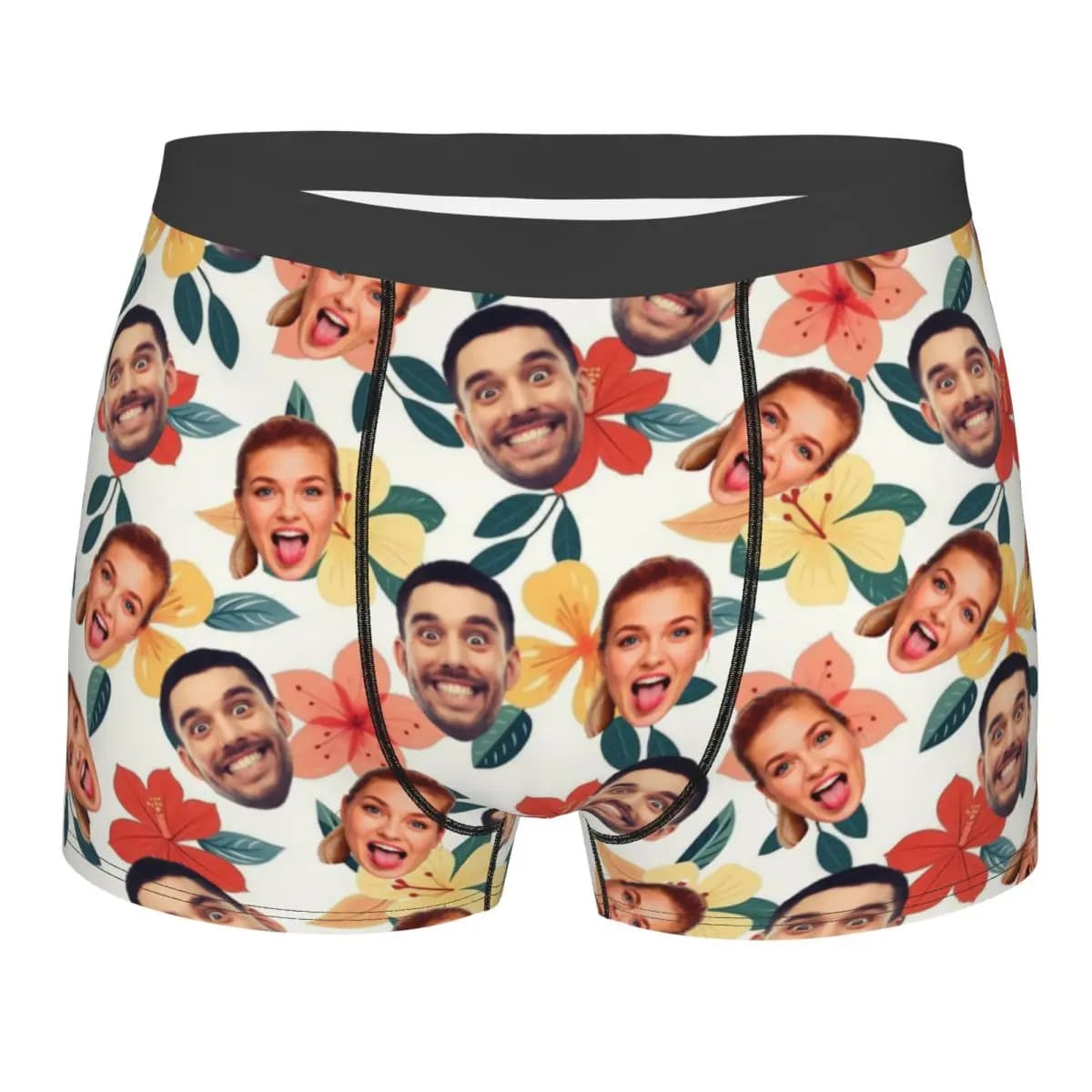 Pantaloncini boxer personalizzati con foto di volto personalizzato Regalo di compleanno per il marito Stampa 3D Biancheria intima da uomo Mutandine Slip Mutande elasticizzate