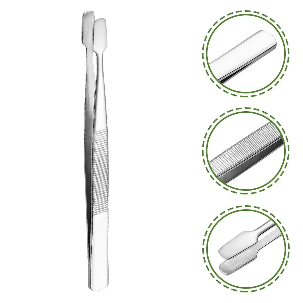 Set di 6 Pinzette in Acciaio Inox per Ciglia Finte, Antiscivolo, di Precisione, Multifunzionali, per Applicazione e Lavorazione di Gioielli