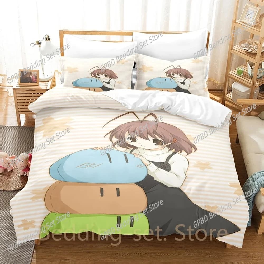 New Dango Clannad Bedding set Single Twin Full Queen King Size Bedding set for kids bedroom set for adults Bed linen set