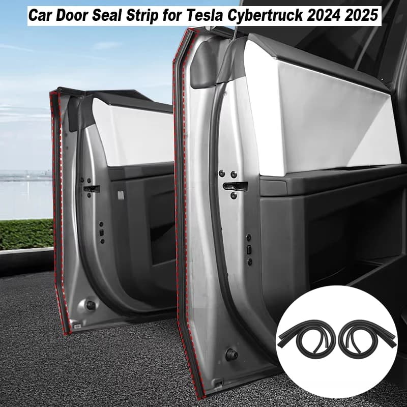 Per Tesla Cybertruck 2025 Guarnizione porta Kit insonorizzato Completo davanzale della portiera dell'auto Striscia di tenuta in gomma Meteo Guarnizione Striscia Accessori