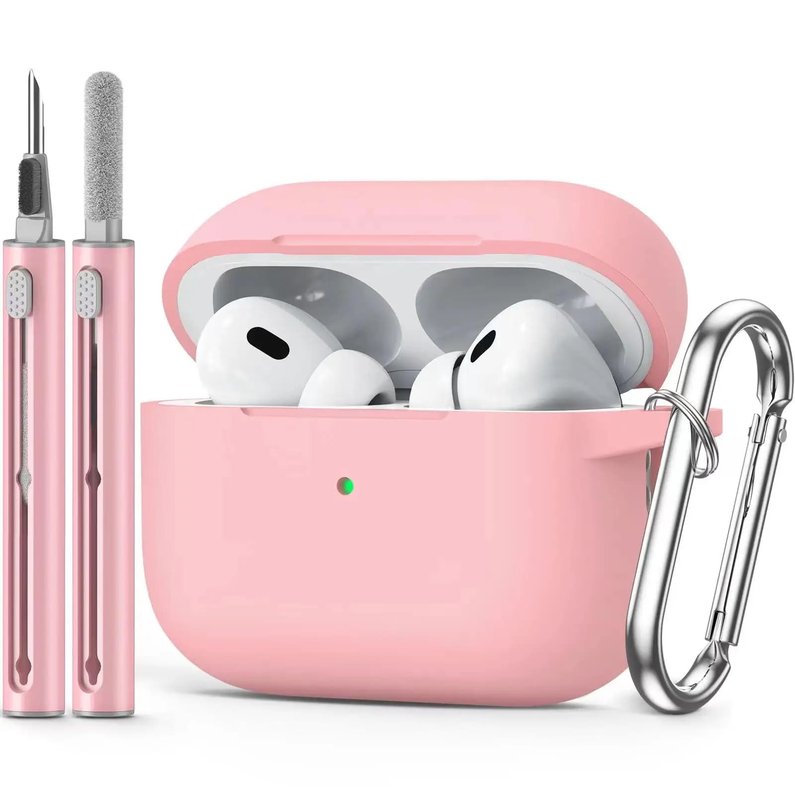Custodia per AirPods Pro con kit di pulizia, custodia protettiva in morbido silicone per Apple AirPod Pro 2nd/1st