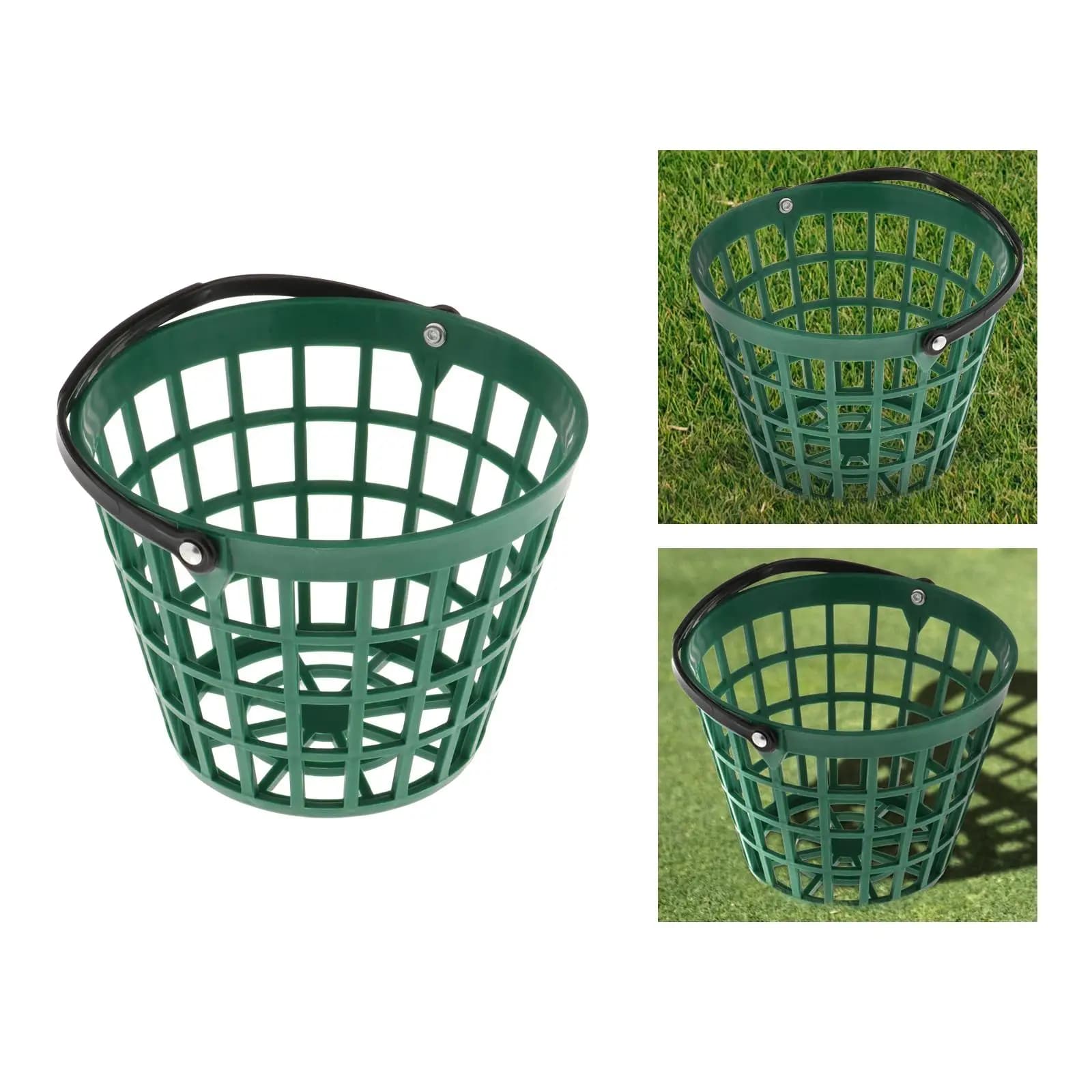 Porta secchiello da trasporto in plastica infrangibile per cestino per palline da golf con manico